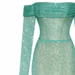 Milla Romantic Off-the-shoulder Sparkling Long Dress