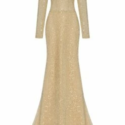 Milla Romantic Off-the-shoulder Sparkling Long Dress