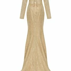 Milla Romantic Off-the-shoulder Sparkling Long Dress