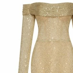 Milla Romantic Off-the-shoulder Sparkling Long Dress