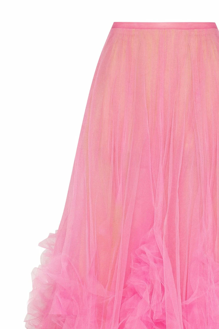 Milla Neon Maxi Skirt With Puffy Ruffles COLLECTIONS 8 Milla Neon Maxi Skirt With Puffy Ruffles COLLECTIONS