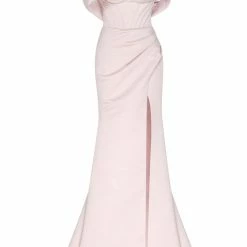 Milla Princess Strapless Gown With Thigh Slit