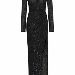 Milla Sparkling Long Sleeved Black Sequin Dress COLLECTIONS