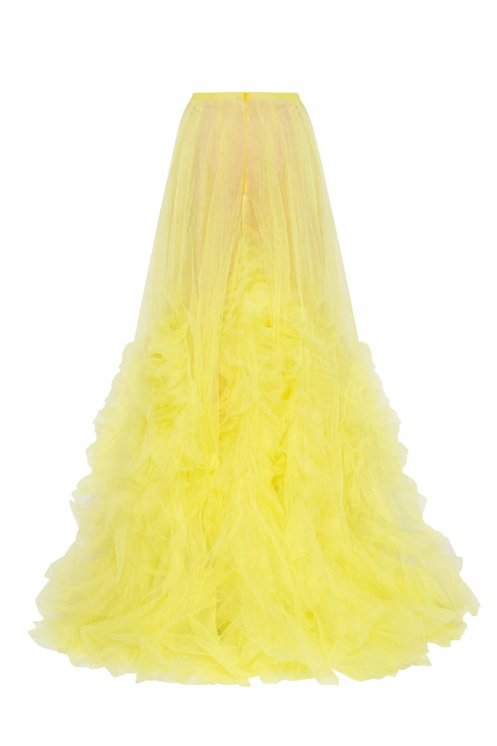 Milla Neon Maxi Skirt With Puffy Ruffles COLLECTIONS 14 Milla Neon Maxi Skirt With Puffy Ruffles COLLECTIONS