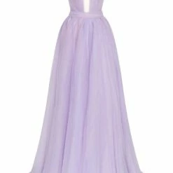 Milla Bow-Back Maxi Evening Tulle Dress COLLECTIONS 23 Milla Bow-Back Maxi Evening Tulle Dress COLLECTIONS
