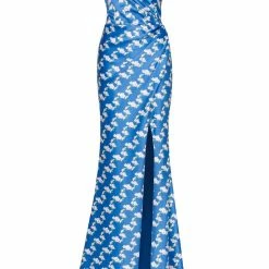 Milla COLLECTIONS Tender Maxi Wrapped Dress With A High Slit And Floral Print