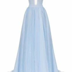 Milla Bow-Back Maxi Evening Tulle Dress COLLECTIONS 21 Milla Bow-Back Maxi Evening Tulle Dress COLLECTIONS