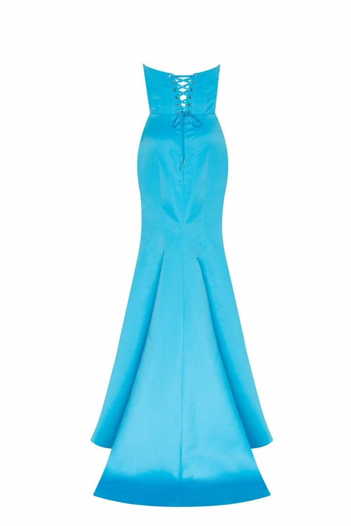 Milla Strapless Evening Gown With Thigh Slit 47 Milla Strapless Evening Gown With Thigh Slit