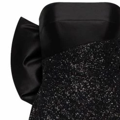 Milla Fancy Shimmering Maxi Dress With The High Slit And Bow Trail