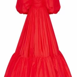 Milla Carmen Puffy Dress With Voluminous Off-the-shoulder Sleeves