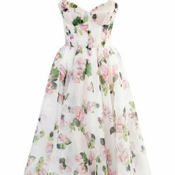 Milla Tender Floral Midi Tie-strap Dress