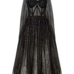 Milla Black Sparkly Midi Tulle Dress COLLECTIONS