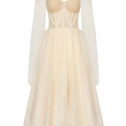 Milla Melon Sparkly Midi Tulle Dress
