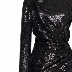 Milla Long-sleeve Black Sequin Dress COLLECTIONS 15 Milla Long-sleeve Black Sequin Dress COLLECTIONS