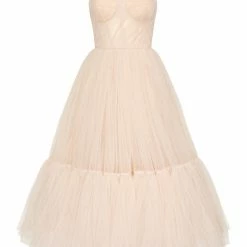Milla Peach One-Shoulder Cocktail Tulle Dress