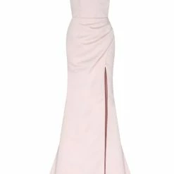 Milla Strapless Evening Gown With Thigh Slit 106 Milla Strapless Evening Gown With Thigh Slit