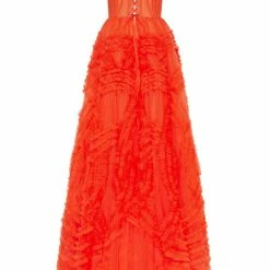 Milla Tangerine Tulle Ornament Maxi Dress COLLECTIONS