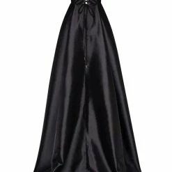 Milla COLLECTIONS Black Classic Atlas Dress With Plunging Neckline And High Slit 15 Milla COLLECTIONS Black Classic Atlas Dress With Plunging Neckline And High Slit