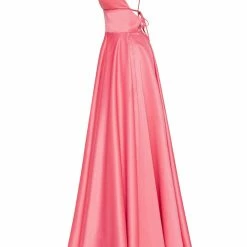 Milla COLLECTIONS Spaghetti Strap Ball Dress With Open Back