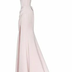 Milla Strapless Evening Gown With Thigh Slit 107 Milla Strapless Evening Gown With Thigh Slit