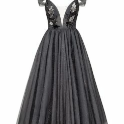 Milla Embroidered Cocktail Midi Tulle Dress