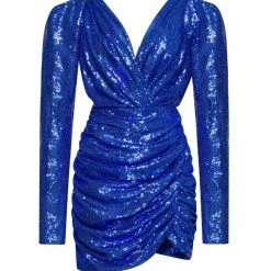 Milla Long-sleeve Sequin Mini Dress