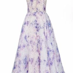 Milla COLLECTIONS Blue Peony Tender Spaghetti Strap Midi Dress