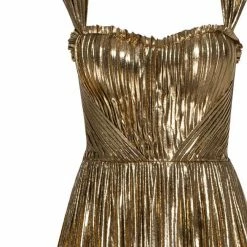 Milla Shiny Maxi Evening Dress With An Off-the-shoulder Neckline