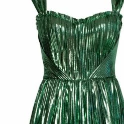 Milla Shiny Maxi Evening Dress With An Off-the-shoulder Neckline