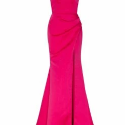 Milla Strapless Evening Gown With Thigh Slit 59 Milla Strapless Evening Gown With Thigh Slit