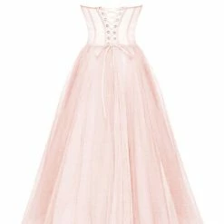 Milla Misty Rose Strapless Puffy Midi Tulle Dress COLLECTIONS