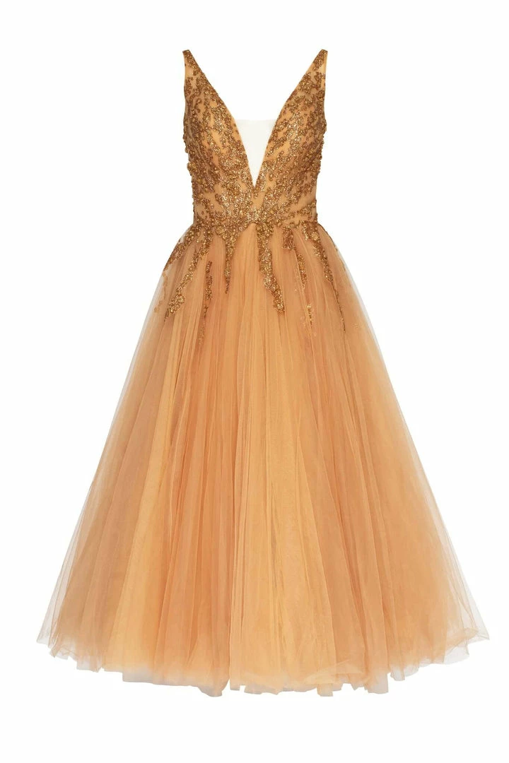 Milla Combination Cocktail Gold Dress Curve & Plus Size Fit 4 Milla Combination Cocktail Gold Dress Curve & Plus Size Fit