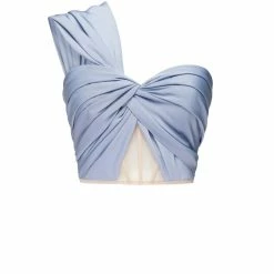 Milla One-Shoulder Cropped Wrap Top