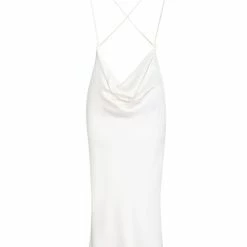 Milla Midi Slip Dress With Criss-cross Open Back