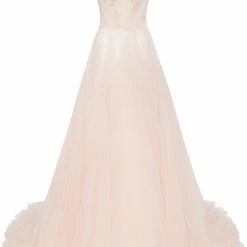 Milla Peach Multi-Layered Tulle Gown COLLECTIONS