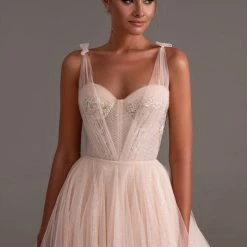 Milla Peach Multi-Layered Tulle Gown COLLECTIONS
