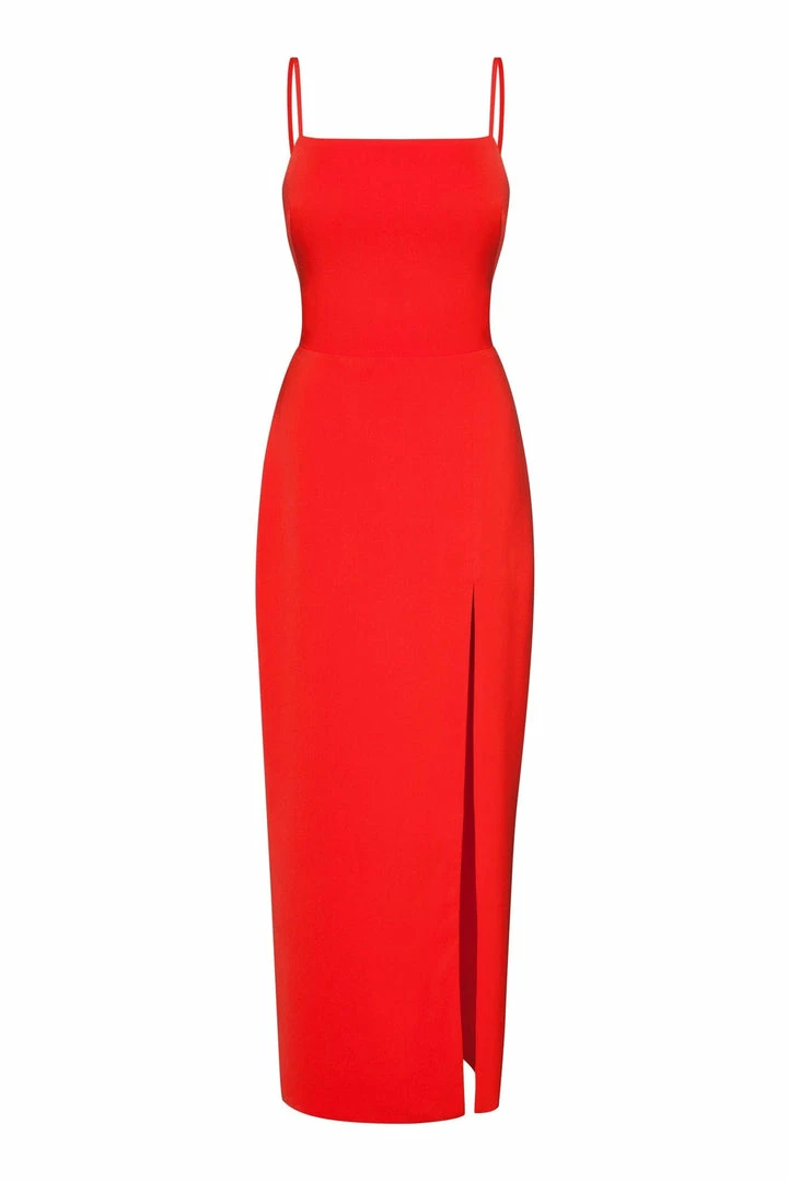 Milla Long Classic Dress With High Slit COLLECTIONS 8 Milla Long Classic Dress With High Slit COLLECTIONS