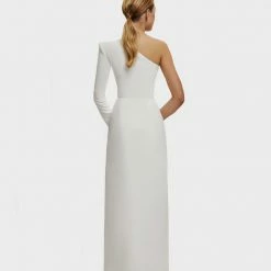 Milla Long-sleeved Dress With Sharp Shoulder Cut