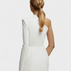 Milla Long-sleeved Dress With Sharp Shoulder Cut