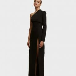 Milla Long-sleeved Dress With Sharp Shoulder Cut