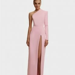 Milla Long-sleeved Dress With Sharp Shoulder Cut