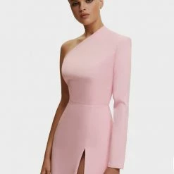 Milla Long-sleeved Dress With Sharp Shoulder Cut