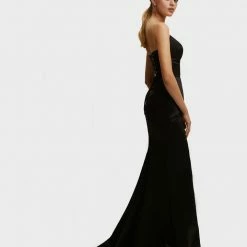 Milla Strapless Evening Gown With Thigh Slit 90 Milla Strapless Evening Gown With Thigh Slit