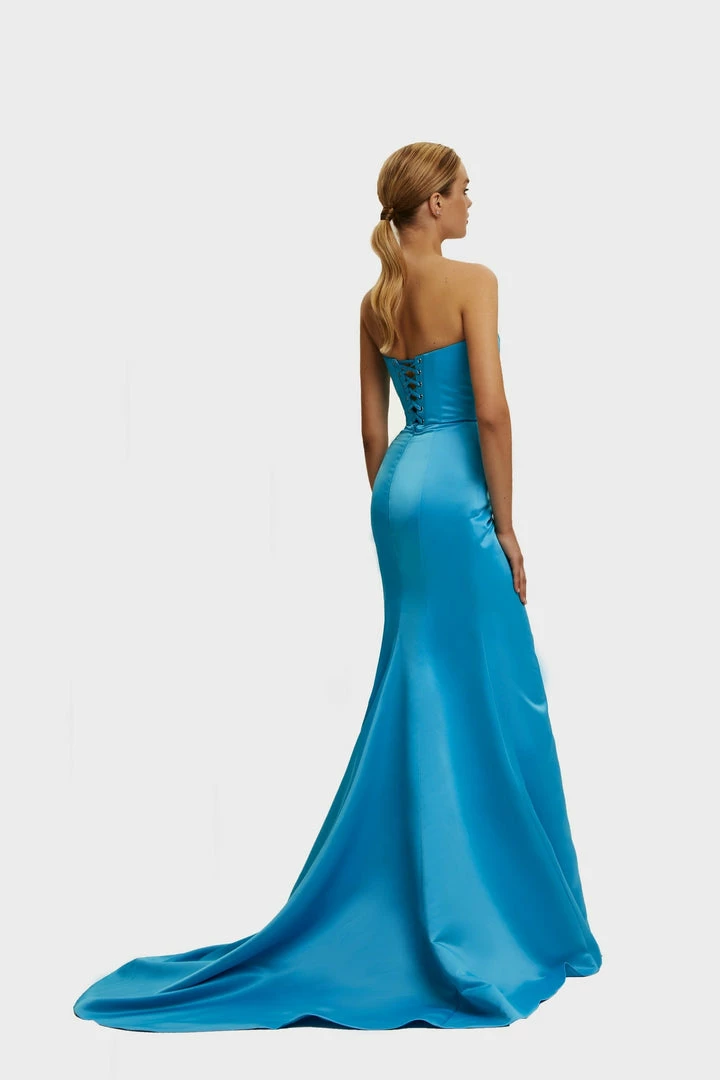 Milla Strapless Evening Gown With Thigh Slit 44 Milla Strapless Evening Gown With Thigh Slit