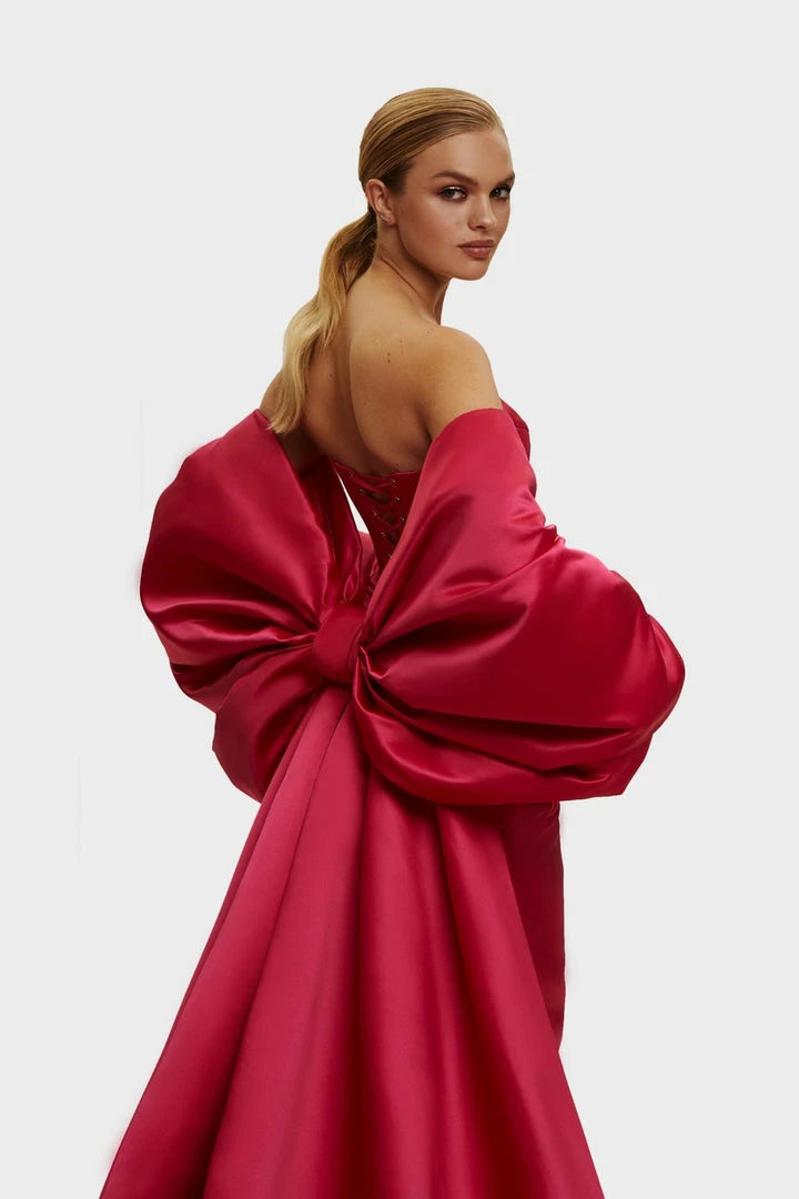 Milla Strapless Evening Gown With Thigh Slit 15 Milla Strapless Evening Gown With Thigh Slit