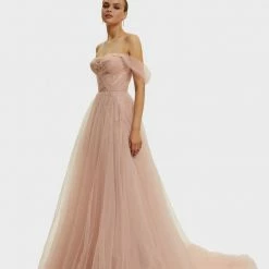 Milla COLLECTIONS Long Off-the-shoulder Neckline Maxi Dress