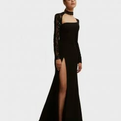 Milla Trumpet Gown With Detachable Sleeve COLLECTIONS