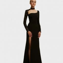 Milla Trumpet Gown With Detachable Sleeve COLLECTIONS