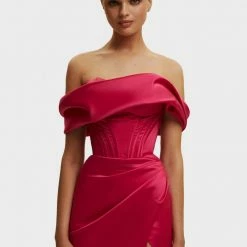 Milla Princess Strapless Gown With Thigh Slit