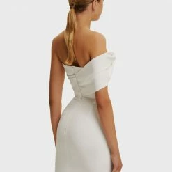 Milla Classy Midi Dress With Open Neckline COLLECTIONS